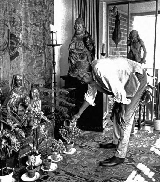 Bayard Rustin at his apartment. Courtesy Walter Naegle.